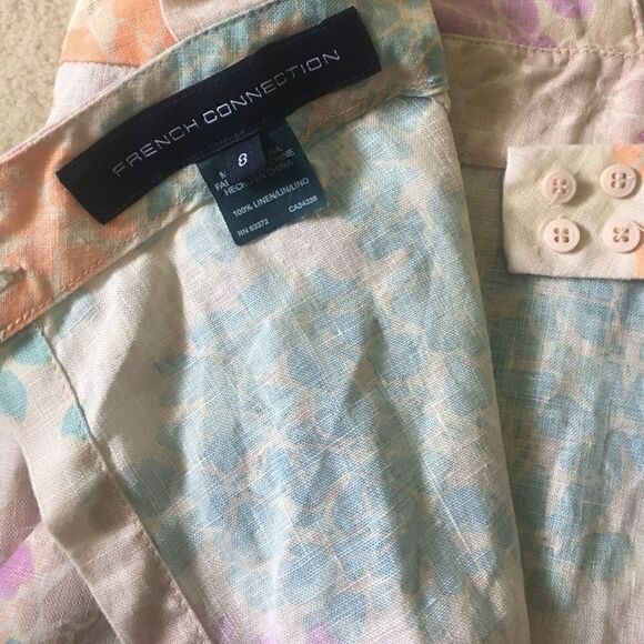 French Connection Linen Floral Open Back Tank - Picture 7 of 8